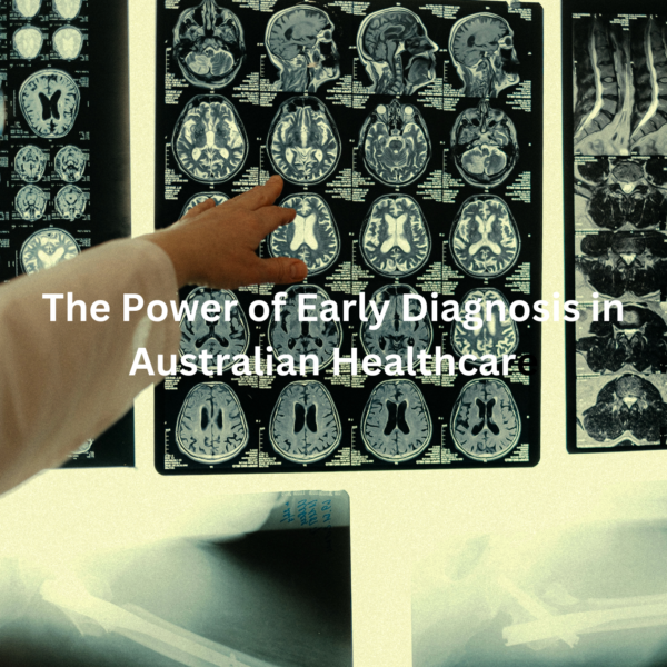 A medical professional examining a series of brain MRI images, highlighting the role of advanced imaging techniques in facilitating early diagnosis.