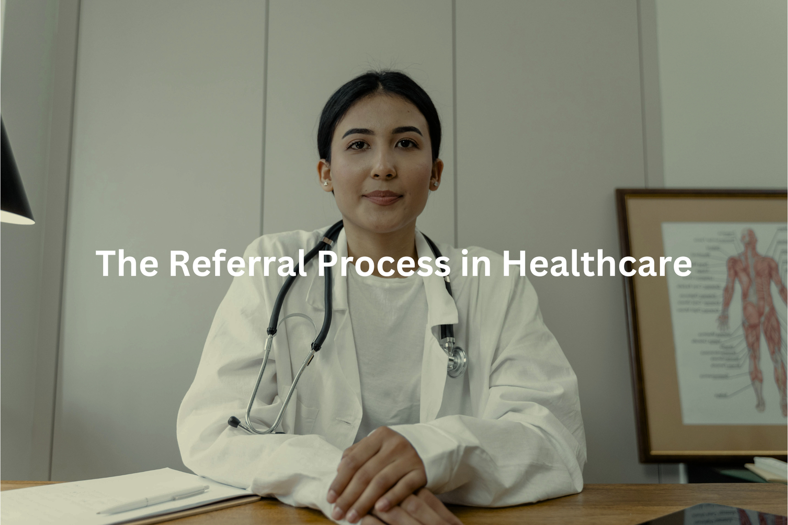 A female doctor or nurse smiles at the camera her professional attire and medical equipment suggesting her role in the healthcare industry