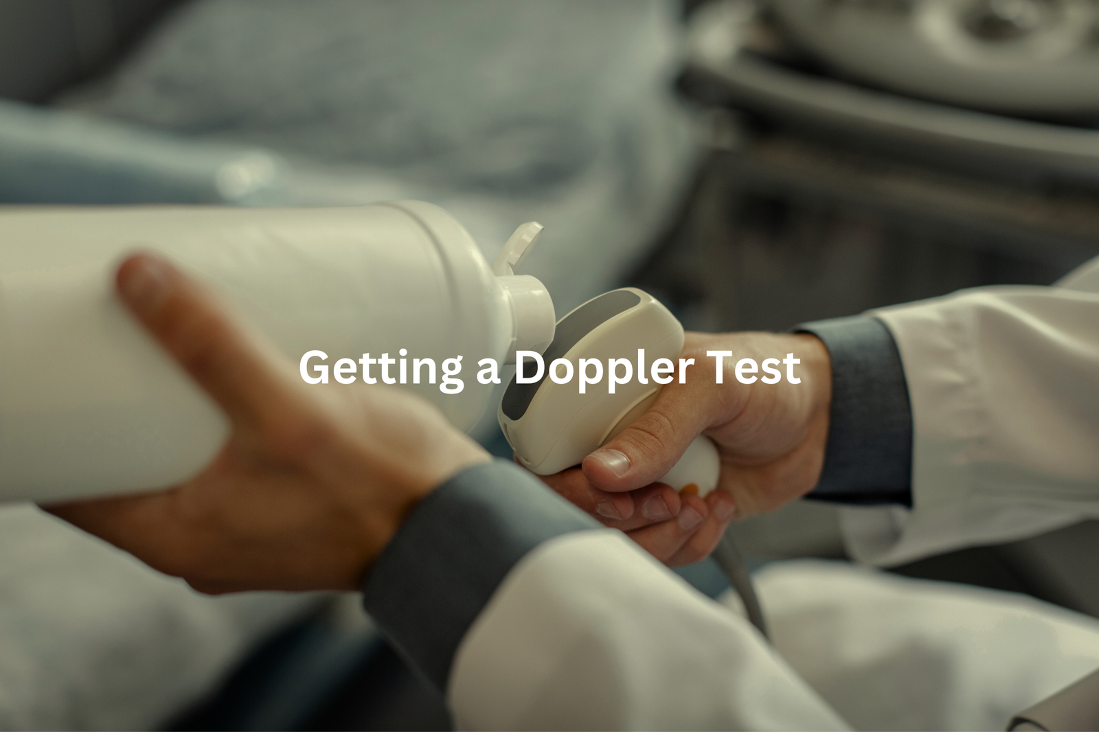 A medical professional examining a patients heart using a Doppler ultrasound device