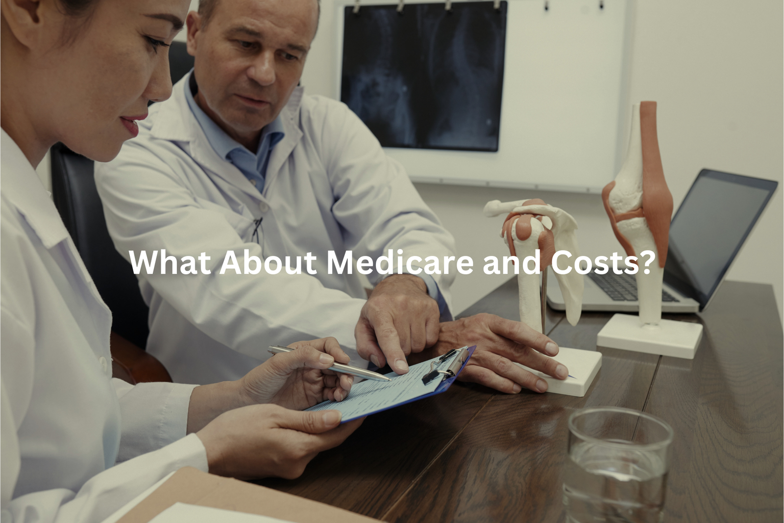 A doctor and patient discussing healthcare costs and Medicare coverage